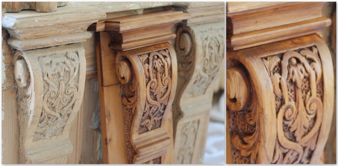 Carved timber elements - wood renovation expert, good carpenter